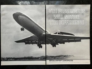 1963 BAC Vickers VC10 BOAC Passenger Jet 2 pg Print-Ad / Great Photo - Picture 1 of 1