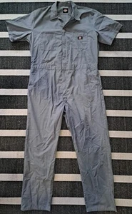Dickies Mechanic Coveralls XL Grey Jumpsuit One Piece Workwear Overalls - Picture 1 of 5