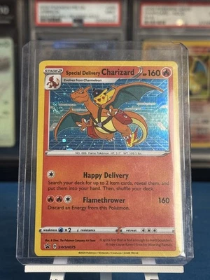 Special Delivery Charizard SWSH075 - Sword & Shield Promo Card Holo W/Swirl - NM - Image 1 of 3