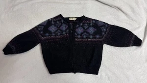 Suéter Vintage LL Bean Adulto L Negro Cárdigan Corderos Mohair Lana Tejido EE. UU. Para Mujer - Imagen 1 de 5