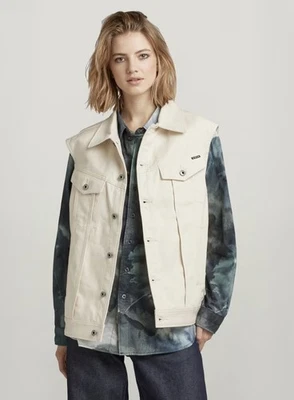 G-Star Raw Oversized Denim VestEvergreen NWT Size L - Image 1 of 4