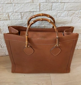 Gucci Bamboo Line Leather Business Back - Picture 1 of 3