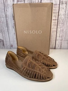 Nisolo Huarache Leather Sandals Tobacco Size 9.5 - Picture 1 of 8