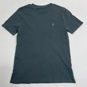 All Saints Shirt Men's Medium Blue Brace SS Crew Organic Cotton - Picture 1 of 12