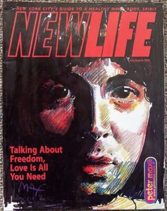 New Life Magazine 2002 Paul McCartney Peter Max Poster RARE Beatles Peace! Liebe! - Bild 1 von 6