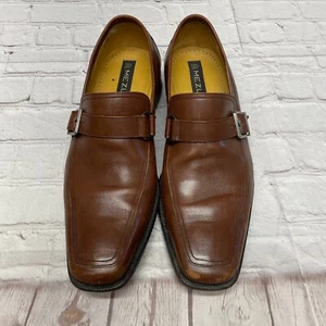 Zapatos sin cordones mocasines de vestir Mezlan para hombre talla 9 M cuero marrón B351-5 - Imagen 1 de 11
