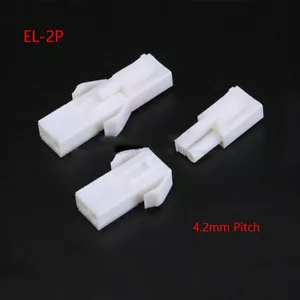 Alloggiamento connettore passo 4,2 mm femmina e maschio EL-2 pin alloggiamento fila singola nuovo - Foto 1 di 6