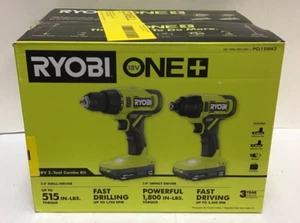 (MA3) Ryobi ONE+ 18V Drill/Driver 2-Tool Combo Kit - PCL1200K2 *Brand New* - Picture 1 of 2