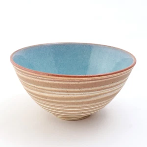4.3" Tamba Ware Rice Bowl – Handmade by ChiyoIchi Kiln – Blue Nerikomi Japan - Picture 1 of 13
