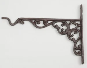 Haken Wandhalterung Blumenampel Landhaus Gusseisen 25 cm Konsole Regal Aufhänger - Bild 1 von 5