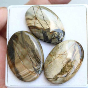 74.10 Cts Natural Picasso Jasper Oval Cabochon Loose Gemstone - Picture 1 of 2