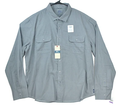 IZOD Shirt Men's 2XL Gray Saltwater Blues Slim Fit Relaxed Classics NWT - Image 1 of 4