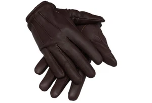 Driving Gloves Half Finger Finger Less Knuckle Holes for Men Genuine Leather - Picture 1 of 9