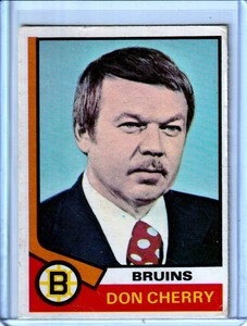  1974-75 O-Pee-Chee #161 Don Cherry COACH RC - Boston Bruins - BV : $60 (G)