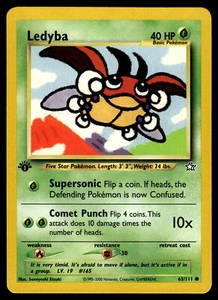 First Edition Ledyba #063/111 Neo Genesis Pokemon Near Mint or Better - Picture 1 of 2