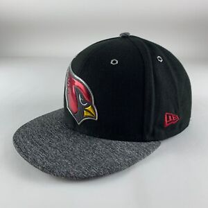 Arizona Cardinals NFL Black Gray New Era Fitted Hat Mens 7 5/8