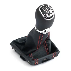 Original Skoda Octavia 3 (5E) Facelift VRS Leather Gear Knob Lever Sport 6-speed - Picture 1 of 2