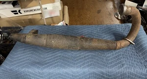 Vintage Maico Scrambler Round Barrel Exhaust Pipe Expansion Chamber - Picture 1 of 6