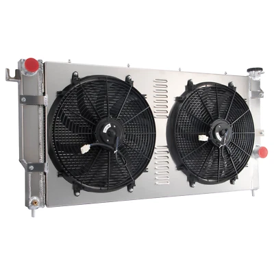 For 1994-2002 2000 Dodge Ram Cummins 2500 3500 5.9L L6 3 Row Radiator+Shroud Fan Foto 1 de 4
