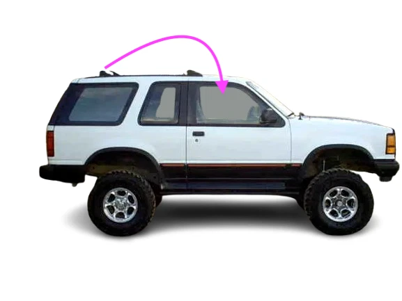 Se adapta a: Ford Explorer 1991-1994, Mazda 2D utilitario puerta delantera derecha ventana vidrio Foto 1 de 4