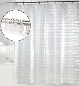 70" x 72" PEVA 3D Waves Geometric Stripes Shower Curtain Liner Waterproof