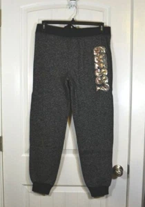 Neu mit Etikett Guess Yara DAMEN-JOGGINGHOSE PAILLETTEN LOGO DUNKELGRAU KORDELZUG GRÖSSE S, M - Bild 1 von 6
