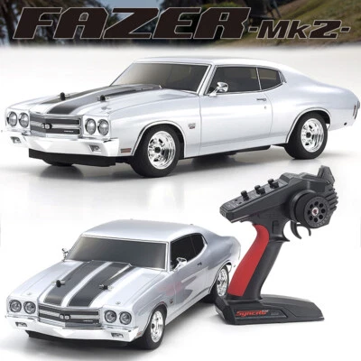 Kyosho 34416T1 Fazer Mk2 1970 Chevelle SS 454 LS6 On Road RTR Cortez Silver Car - Image 1 of 4