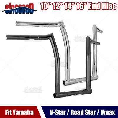 10/12/14/16" Rise Ape Hanger Handlebar For Yamaha V-Star Road Star XV1600/1700 - Image 1 of 4