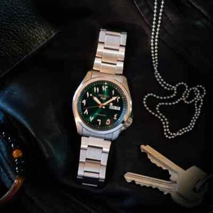 Seiko 5 Sport Automatic Watch Arabic Green Dial SRPH49K1 Made in Japan - Picture 1 of 4