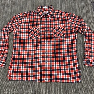 Dickies Flanellhemd Herren Large rot weiß blau patriotisch kariert Outdoor L/S gebraucht, in einwandfreiem Zustand - Bild 1 von 14
