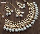 Bollywood Baeded Necklace Meenakari Set Gold Tone Necklace Wedding Jewelry