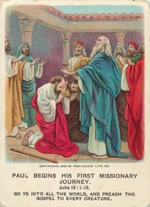 Christlicher Bilderunterricht Paulus ist seine erste Missionsreise 1897 - Bild 1 von 2
