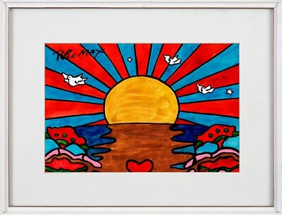 Acuarela - BOCETO ANTIGUO MEJOR PRECIO - PETER MAX Foto 1 de 2