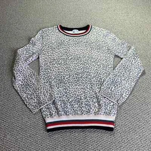 Splendid Girls Sweater Size 12 Pink Gray Leopard Print Long Sleeves Pullover* - Picture 1 of 11