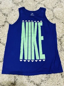 Nike Spell Out Tank Top Men's M Large Print Royal Purple Performance Sportswear - Picture 1 of 1