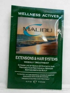 MALIBU Wellness Actives ~ EXTENSIONS & HAIR SYSTEMS Weekly Treatment ~ 12 Packs - Picture 1 of 2