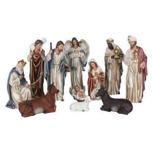 12 Inch Tall Nativity Chritmas Complete Scene 11 Pcs Nacimiento Navideńo Pesebre - Picture 1 of 1