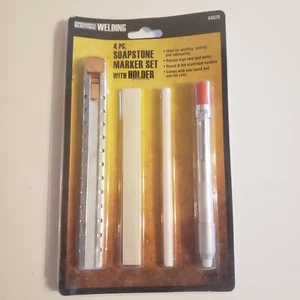 Chicago Electric Set 4 Pz Marcatori Pietra Ollare con Supporto (Saldatura, Metallo Funzionante) - Foto 1 di 2