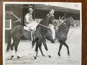 (2) Original 1974 Press Photos Racehorse "ALOHA MOOD" prior to California Derby - Picture 1 of 5