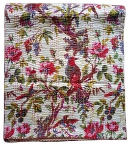 Cotton Kantha Quilt and Bedspread - Multicolor (Queen Size) - Picture 1 of 3