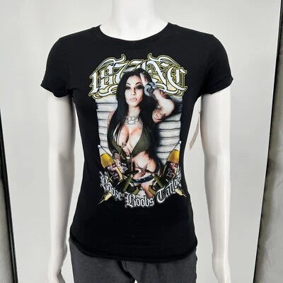 187 Inc Brittanya Razavi "Booze Boobs Tattos" Graphic T-Shirt New With Tags (XS) - Image 1 of 4