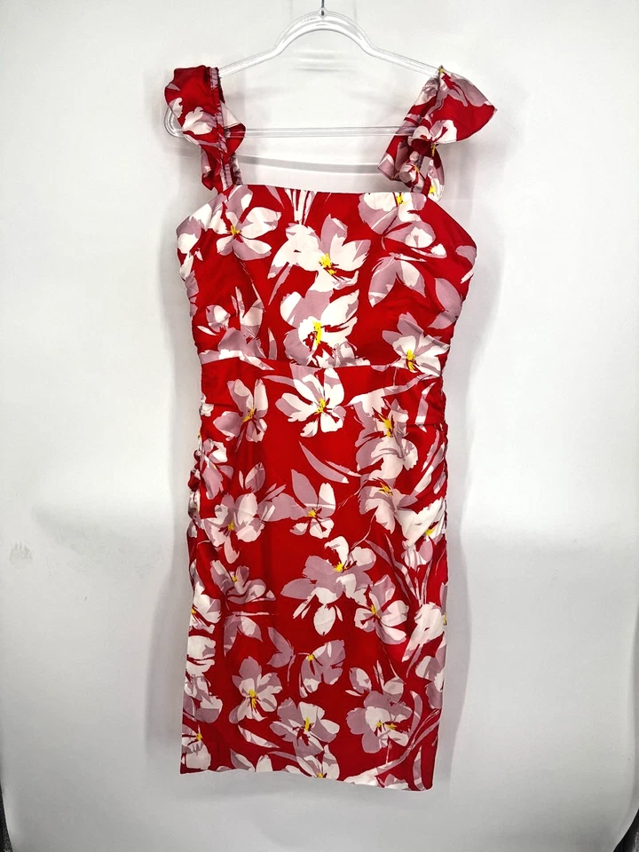 Nuevo con etiquetas Vestido Milly $395 Talla 12 100% Seda Floral Femenino Boda Invitada Suavegirl Foto 1 de 4