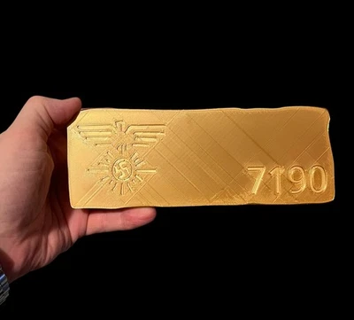 James Bond Goldfinger 1964 - German Gold Bar - 3D Printed Replica Prop