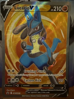 Lucario V SWSH213 SWSH: Sword & Shield Promo Cards Holo - Image 1 of 2