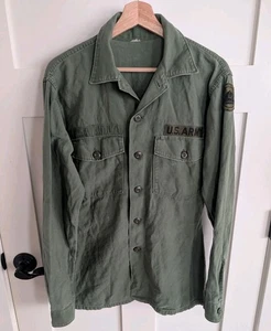 Camisa Chaqueta De Colección Ejército Para Hombres M Franela Militar Campo 47º Infantería Parche Suave - Imagen 1 de 10