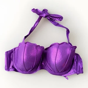 Disney Ariel Purple Mermaid Shell Bikini Top Size XL - Picture 1 of 5