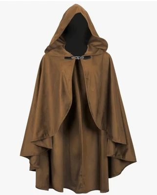 Medieval Hooded Cloak, Renaissance Cape With Hood, Wizard Witch Costume Cosplay - Image 1 of 4