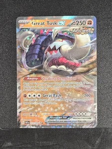Great Tusk ex 053/091 SV: Paldean Fates Holo - Picture 1 of 2