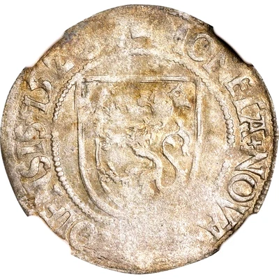 1526 Norway 1 Shilling, Oslo Mint, Frederik I, NGC AU 53, Sieg-2, Galster-167 - Image 1 of 3