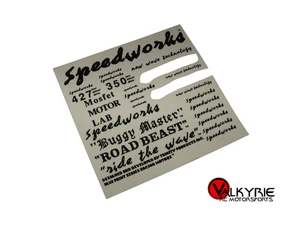 Vintage RC Trinity Speedworks 427 350 Motor Sticker Sheet Black (1) Used - Picture 1 of 2